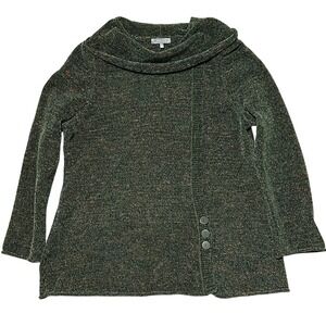 Habitat Women's Green Multi Color Speckled Cowl Neck‎ Sweater Size Medium